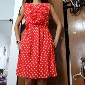 Orange polka dot dress
